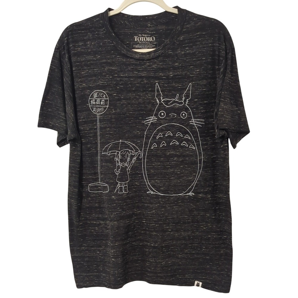 My Neighbor Totoro Bioworld Tshirt Charcoal Gray size Large